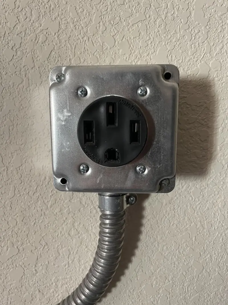 NEMA 14-50 outlet installed for Smart Home Electrical in Leakesville